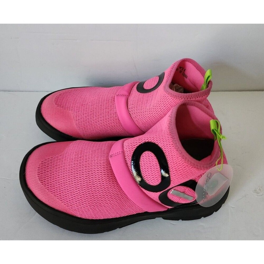 NWT OOFOS Women's OOmg Mesh High Recovery Fibre Shoe Pink Size 6